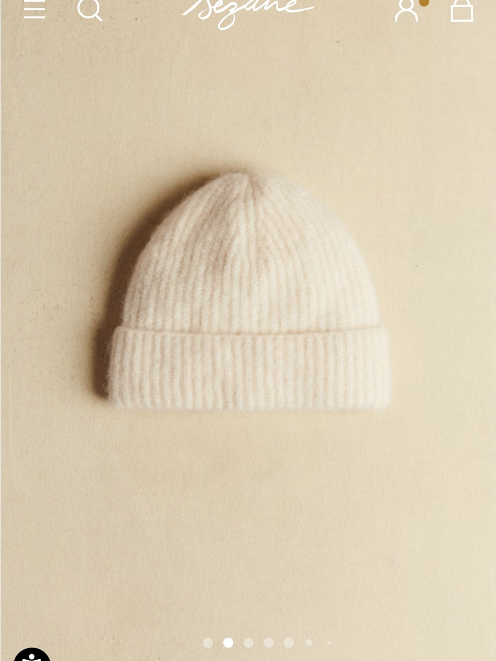 NWOT SEZANE Paul Beanie in Ecru